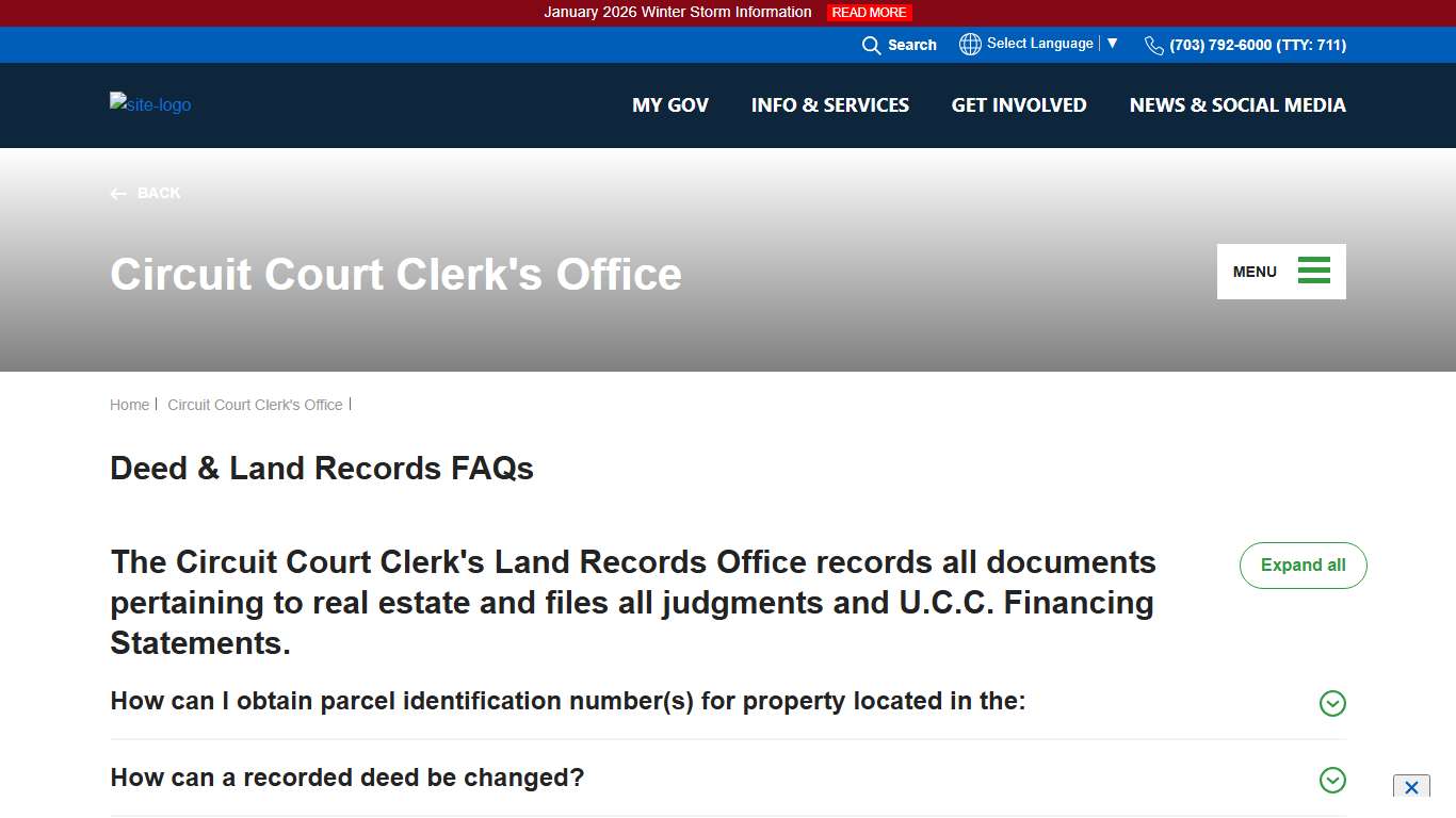 Deed & Land Records FAQs